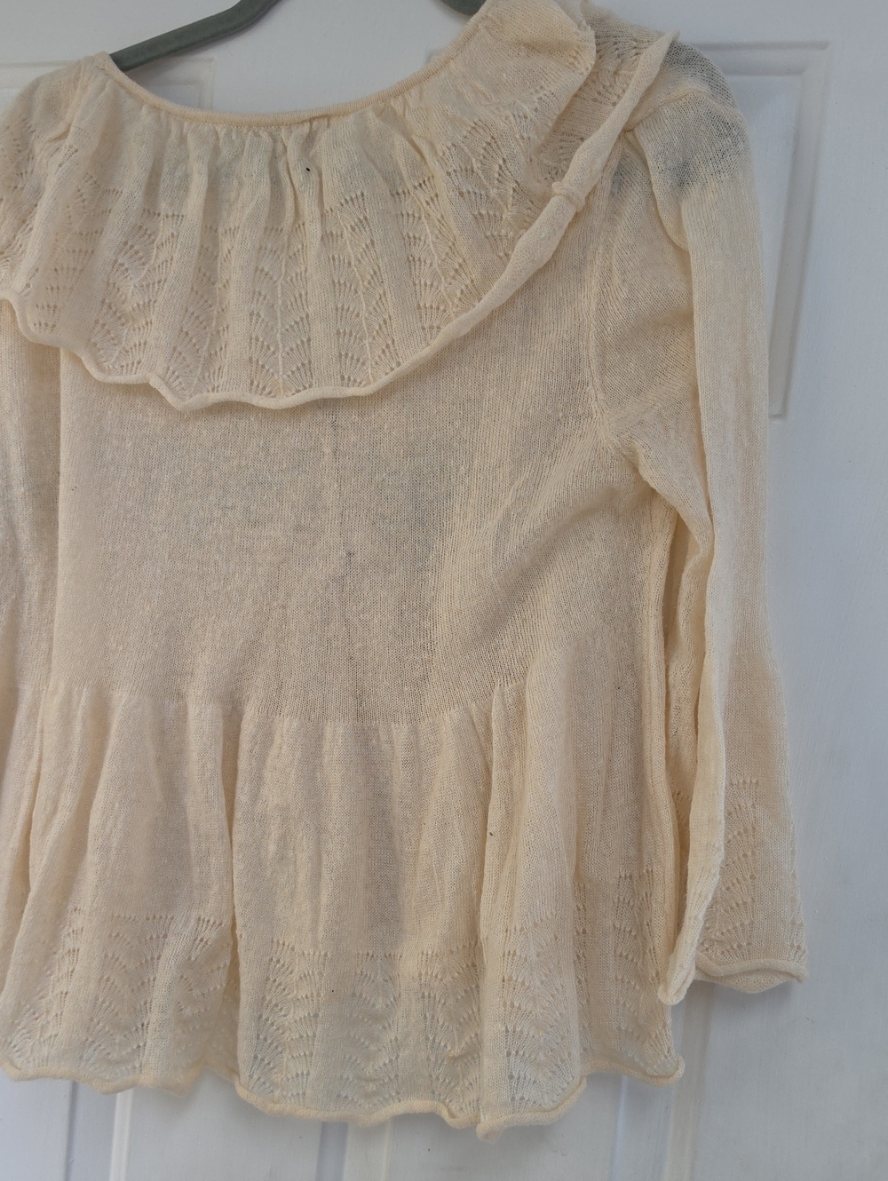 Zara Shimmer Ruffle Lace Top - Picture 7 of 9